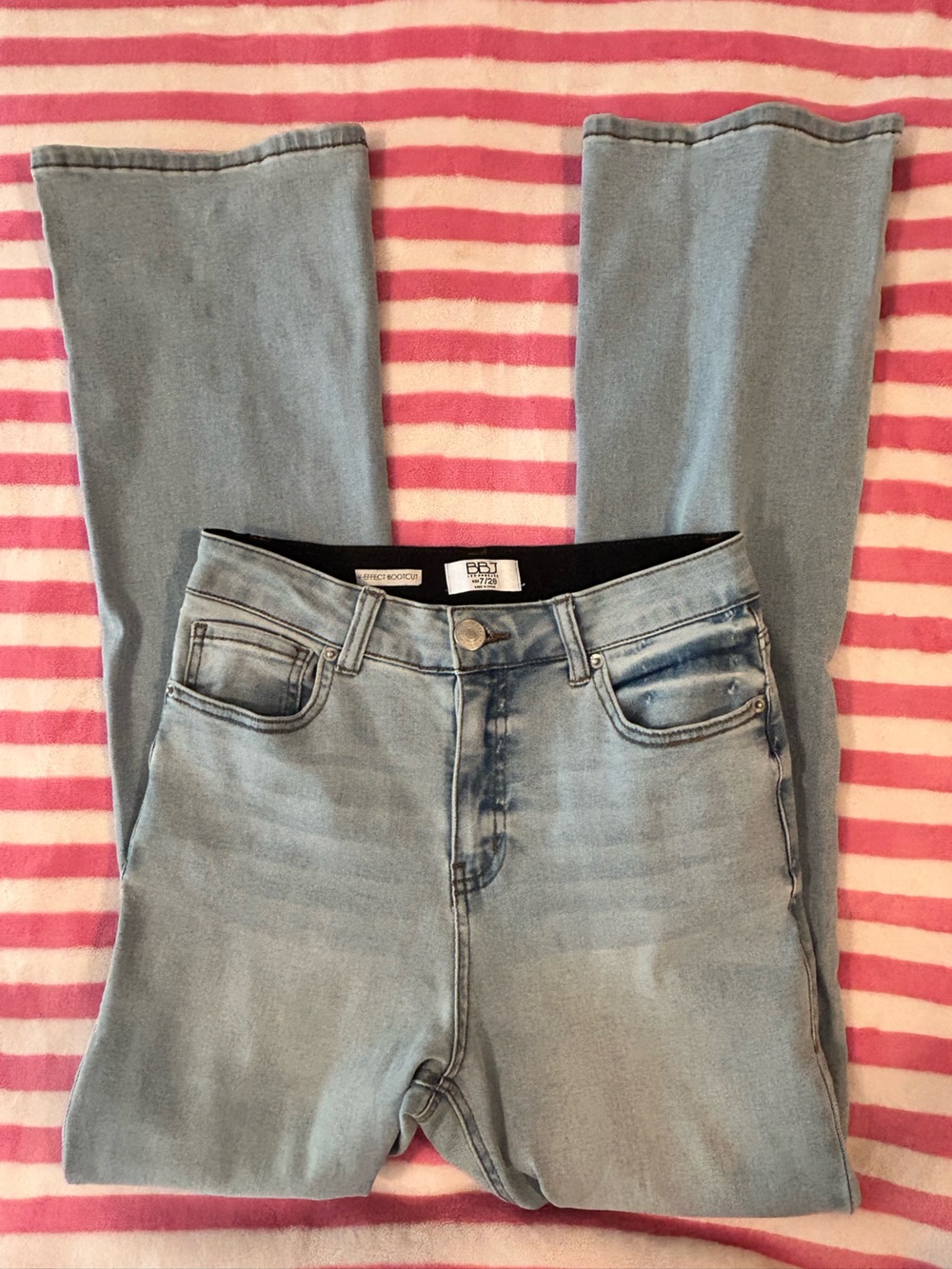 Flattering Light Wash High-Rise Bootcut Jeans